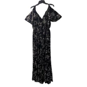 New Rebecca Minkoff Kaspit Dress Two Tone Garden Print Black Floral SZ 6 Dress